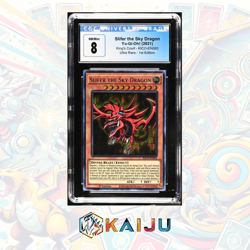 Yugioh Slifer The Sky Dragon KICO-EN063 Pharaoh Ultra Rare Graded CGC 8 - Image 1