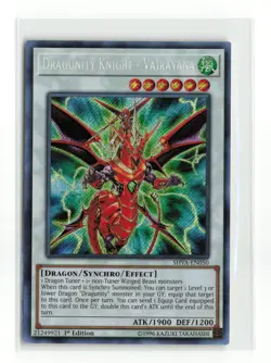 DRAGUNITY KNIGHT VAJRAYANA SHVA-EN050 1ST EDITION SECRET YUGIOH TCG LP - Image 1
