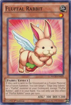 Fluffal Rabbit - NECH-EN020 - Common - Unlimited Edition - Moderately Played - Image 1