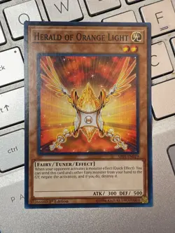 Yugioh Herald of Orange Light SR05-EN019 / 1st Edition m/nm condition card - Image 1