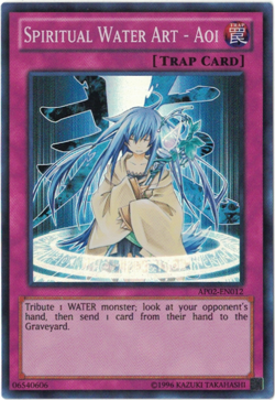 Yu-Gi-Oh! Spiritual Water Art - Aoi (NM) Super Rare AP02-EN012 - Image 1