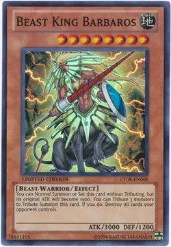 Yugioh Beast King Barbaros CT08 Super Rare Limited NM - Image 1