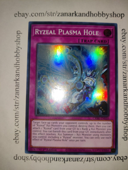 YuGiOh! Ryzeal Plasma Hole CRBR-EN010 Super Rare 1st Edition Near Mint - Image 1