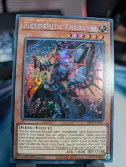 YuGiOh! Fiendsmith Engraver INFO-EN017 Secret Rare 1st Ed - Image 1