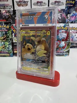 Pokemon Card Raichu & Alolan Raichu GX Tag Team Unified Minds 54/236 2019 Ace 9 - Image 1