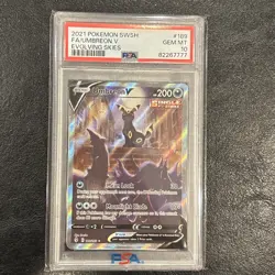 PSA 10 Umbreon V Alternate Art Evolving Skies 189/203 Alt Pokemon Card FA 2021 - Image 1