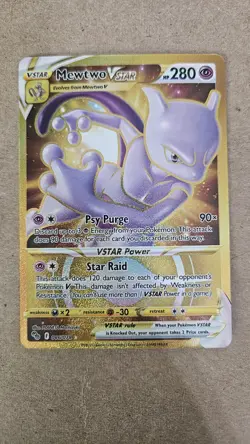 Pokemon TCG Mewtwo VSTAR Secret Rare Card 86/78 Pokemon Go - Image 1