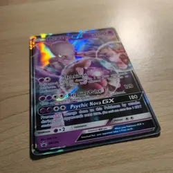 Mewtwo GX SM196 - NM FULL ART Black Star Promo Sun & Moon Pokemon 2019 TCG Card - Image 2