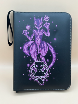 Black Binder, Mewtwo Premium 4-Pocket Holder, Binder for Pokemon Cards - Image 1