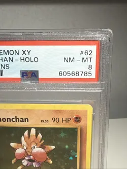 Pokemon TCG Hitmonchan Holo Rare Card 62/108 Evolutions 2016 PSA 8 - Image 4