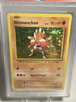 Pokemon TCG Hitmonchan Holo Rare Card 62/108 Evolutions 2016 PSA 8 - Image 5