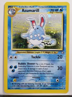 HOLO Azumarill 2/111 NM - SWIRL - Neo Genesis Pokemon Card $2 Combined Shipping - Image 1