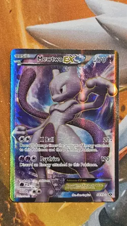 Mewtwo EX - 98/99 - Pokemon Next Destinies Black & White Full Art Rare Card NM - Image 1