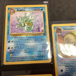 Pokemon Vintage (5) Card Lot WOTC Fossil Rare Psyduck, Articuno, Horsea, & More - Image 2