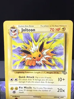 Pokemon Card Jolteon 20/64 Jungle Non Holo Rare WOTC Light Play - Image 2
