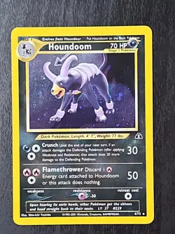 Pokemon TCG Houndoom Neo Discovery Holo Card 4/75 Unlimited Rare - Image 1