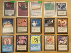 Lot Of 15 Vintage MTG Cards Unlimited Antiquities Legends - Image 1