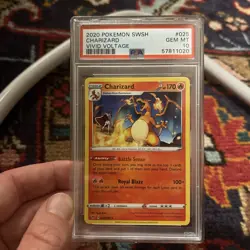 Pokemon TCG Charizard SWSH066 Vivid Voltage Card PSA 10 - Image 1
