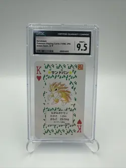 1996 Sandslash Pokemon Card Playing Cards Japanese Green Deck King K CGC 9.5 - Image 1