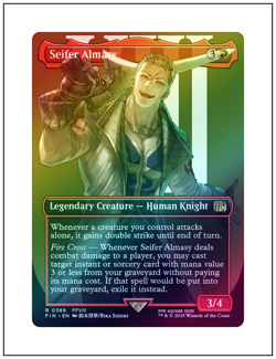 1x Seifer Almasy, Foil, Borderless Art, Final Fantasy, Magic MTG NM - Image 1