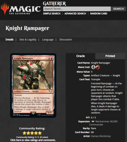 2022 MTG Magic the Gathering Warhammer 40000 40k Surge Foil #80 Knight Rampager - Image 3