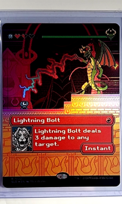 2024 MTG Magic The Gathering SLD Secret Lair Borderless Foil 1822 Lightning Bolt - Image 1