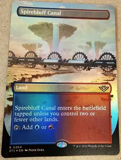 Spirebluff Canal - #304 Foil (Borderless) Outlaws of Thunder Junction - Mtg - Image 1
