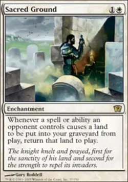 Sacred Ground - Foil LP, English MTG 9th Edition - Image 1