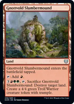 1x Gnottvold Slumbermound - Foil MTG Kaldheim NM Magic Foil - Image 1