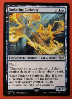 MTG: MAGIC- * ENDURING CURIOSITY*REGULAR FINISH/ DSK/ RARE/NM #0051 - Image 1
