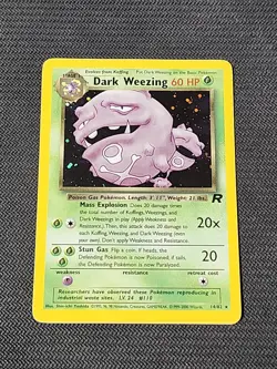 Pokemon Team Rocket "Dark Weezing" 14/82 / Holo Rare / Moderately Played - Image 1