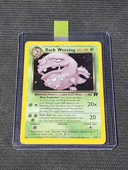 Pokemon Team Rocket "Dark Weezing" 14/82 / Holo Rare / Moderately Played - Image 3