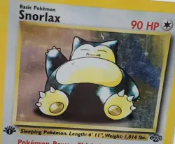 1999 Pokemon Jungle Snorlax Holo 1st Edition PSA 5 EX Rare 11/64 TCG Graded Card - Image 2