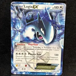 2012 Pokemon BW Plasma Storm Lugia EX 108/135 Ultra Rare Near Mint Ungraded - Image 1
