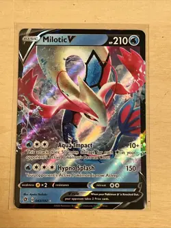 POKEMON TCG MILOTIC V 43/192 SWSH REBEL CLASH ULTRA RARE!! - Image 1