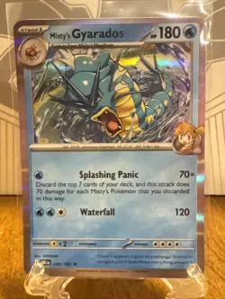 Pokemon TCG Misty's Gyarados Reverse Holo Rare Destined Rivals 049/182 - Image 1