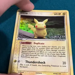 Ditto Reverse Holo 63/113 ex Delta Species Pikachu 2005 LP+ Pokemon Yuka Morii - Image 2