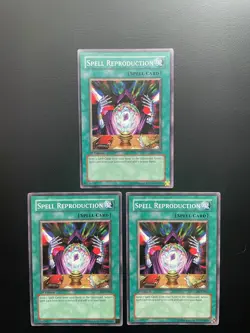 Yugioh Spell Reproduction DCR-083 Common 1st Edition LP/MP X3 - Image 1