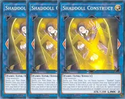 Yugioh - Shaddoll Construct x 3 - 1st Edition NM - Free Holographic Card - Image 1
