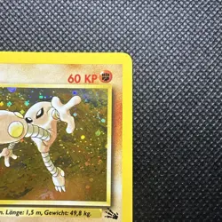 Pokemon german Hitmonlee Kicklee Fossil Holo Card 7/62 TCG LP Lightly Played - Image 3