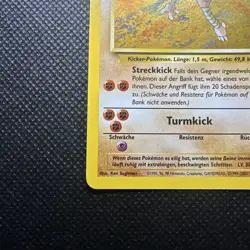 Pokemon german Hitmonlee Kicklee Fossil Holo Card 7/62 TCG LP Lightly Played - Image 5