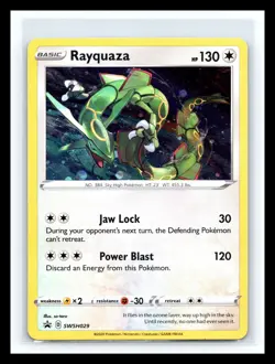 🔥 Rayquaza SWSH029 Cosmos Holo Rare Crown Zenith Pokemon 2020 Card - Image 1