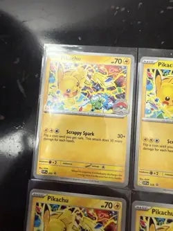 Lot Of 4 Pikachu Promo 2025 World Championships SVP EN 225 Pokemon Card Worlds - Image 3