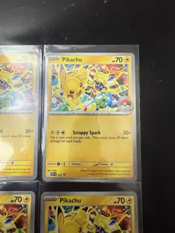 Lot Of 4 Pikachu Promo 2025 World Championships SVP EN 225 Pokemon Card Worlds - Image 4