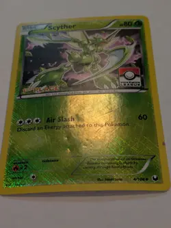 1st Place Stamped 🔥 Scyther - 4/108 - Pokemon Dark Explorers Holo Rare Card DMG - Image 2