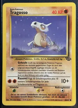 Tragosso 50/64 - Pokemon TCG Jungle Set Common German Cubone - LP/MP Card - Image 1