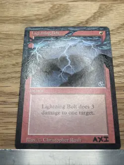 Lightning Bolt, ALTERED, Hand-Painted MTG Card. Commander 1 of 1 - Image 3