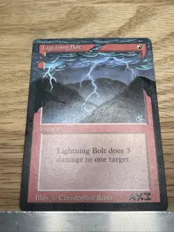 Lightning Bolt, ALTERED, Hand-Painted MTG Card. Commander 1 of 1 - Image 4