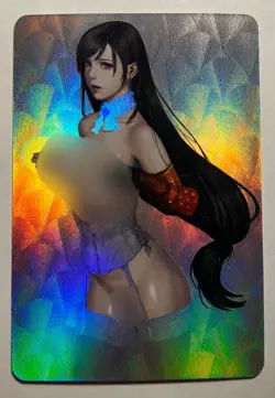SEXY HEROINE WAIFU Tifa Lockhart FINAL FANTASY ACG PREMIUM HOLOFOIL CARD NM - Image 1