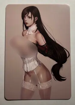 SEXY HEROINE WAIFU Tifa Lockhart FINAL FANTASY ACG PREMIUM HOLOFOIL CARD NM - Image 2
